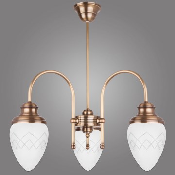 Kemar RI/3/M - Candelabro suspenso RINAMA 3xE27/60W/230V latão
