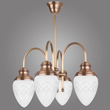 Kemar RI/4/M - Candelabro suspenso RINAMA 4xE27/60W/230V latão