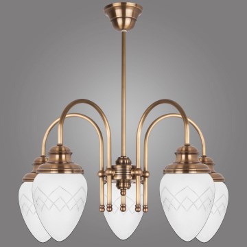 Kemar RI/5/M - Candelabro suspenso RINAMA 5xE27/60W/230V latão