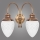 Kemar RI/K/2/M - Iluminação de parede RINAMA 2xE27/60W/230V latão
