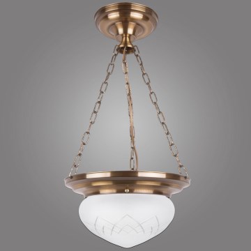Kemar RI/PL/W/M - Candelabro suspenso RINAMA 1xE27/100W/230V latão