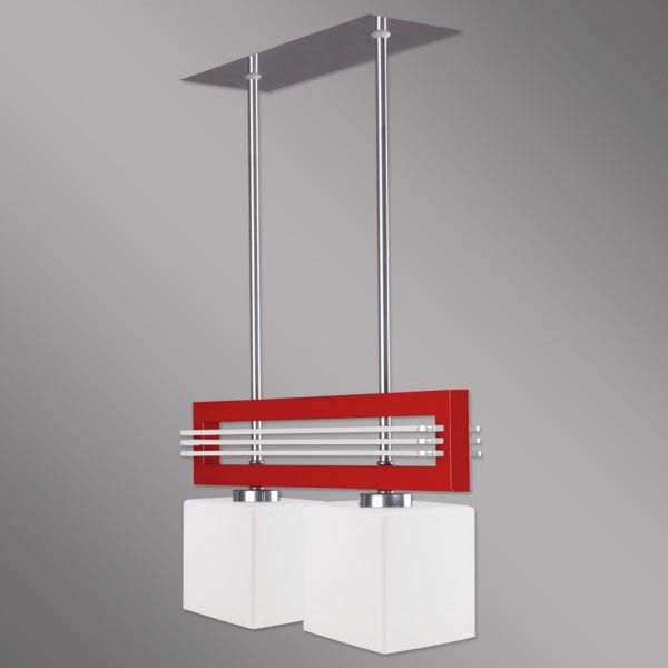 Kemar SG/2/R/K - Luz pendente SANGA 2xE14/60W/230V