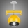 Kemar SG/KU/1/YL - Luz pendente QUARA 1xE27/60W/230V