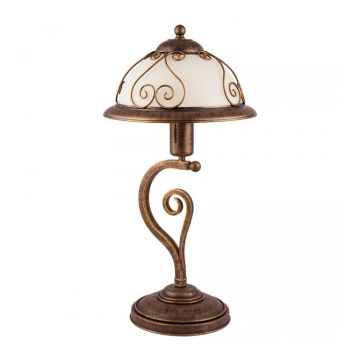 Kemar VE/B - Lâmpada de mesa VERDA 1xE27/60W bronze