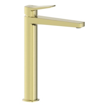KFA Armatura 4522-712-31 - Torneira de lavatório + válvula de escoamento MALAGA 30,3 cm dourado escovado