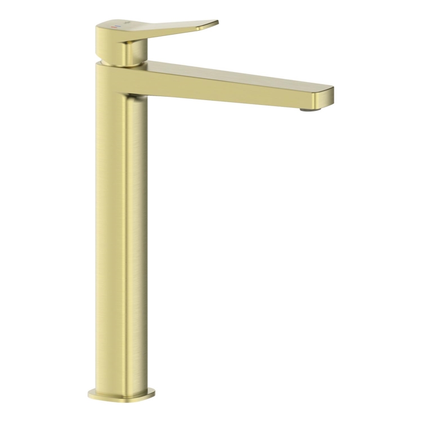 KFA Armatura 4522-712-31 - Torneira de lavatório + válvula de escoamento MALAGA 30,3 cm dourado escovado