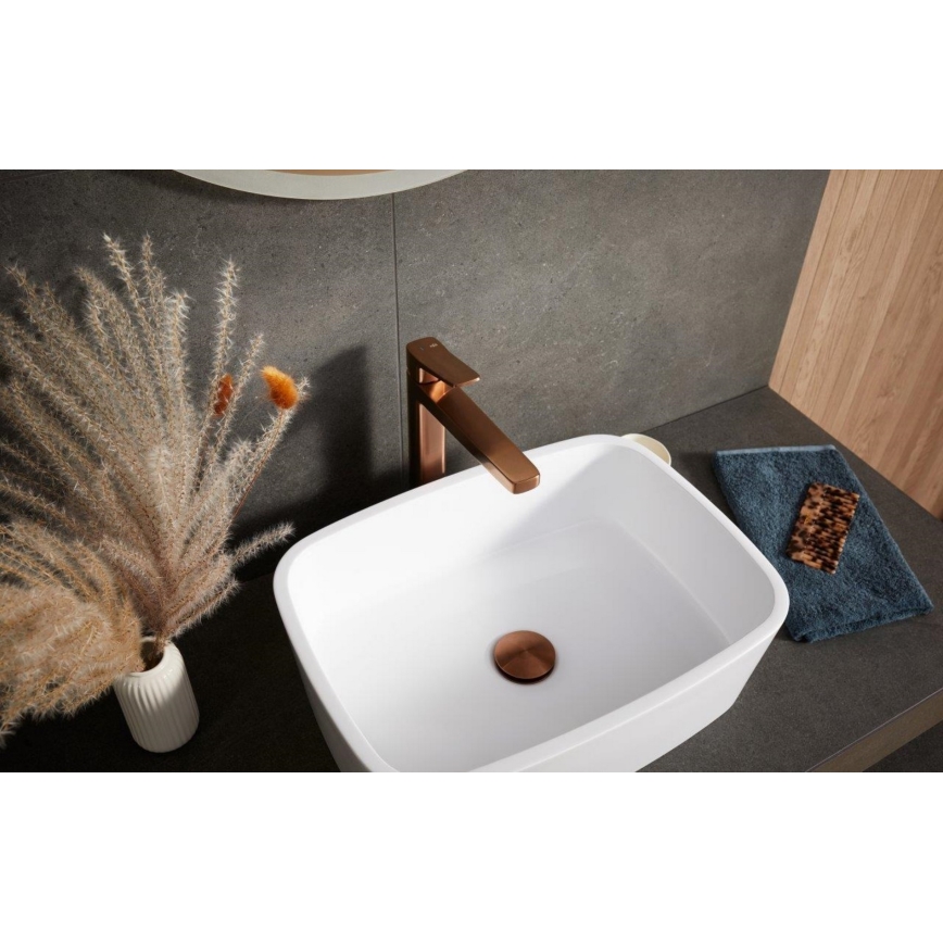 KFA Armatura 4522-815-34 - Misturadora para lavatório + válvula de escoamento MALAGA 15,9 cm ouro rosa