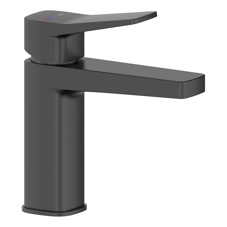 KFA Armatura 4522-825-81 - Misturador para lavatório + válvula de escoamento MALAGA 17 cm preto