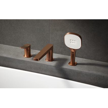 KFA Armatura 4525-210-34 - Misturador de banheira para 3 furos MALAGA ouro rosa