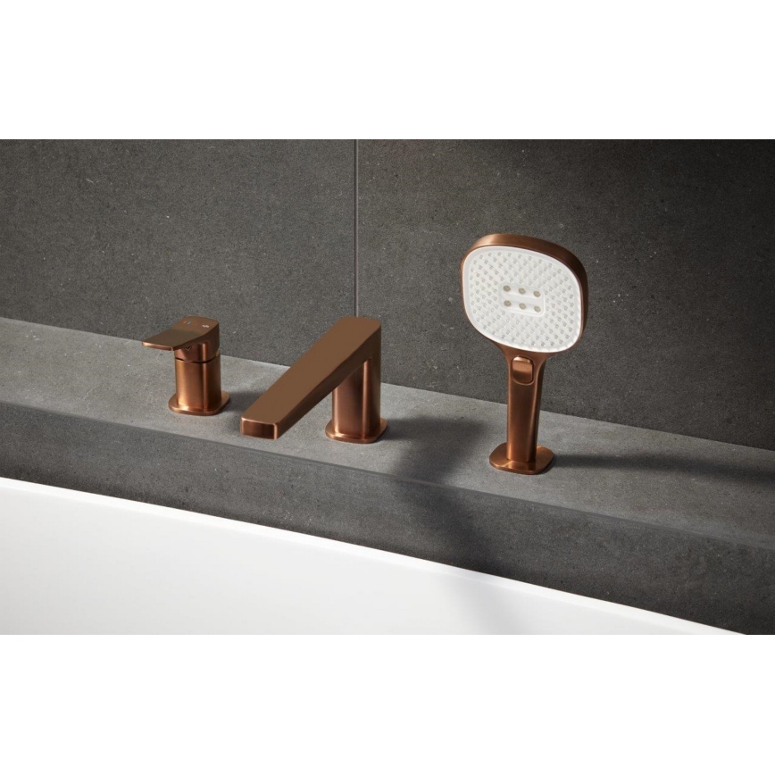 KFA Armatura 4525-210-34 - Misturador de banheira para 3 furos MALAGA ouro rosa