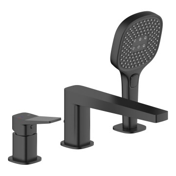 KFA Armatura 4525-210-81 - Misturador para banheira 3 orifícios MALAGA preto
