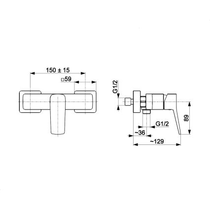 KFA Armatura 4526-010-44 - Misturador de duche MALAGA branco