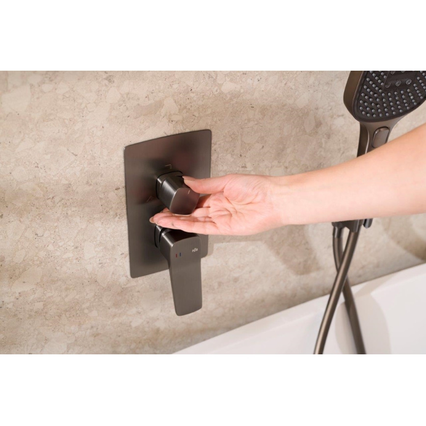 KFA Armatura 4529-301-61 - Conjunto de duche com misturador encastrado MALAGA cinzento metálico