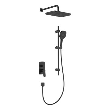 KFA Armatura 4529-301-81 - Conjunto de duche com misturador encastrado MALAGA preto
