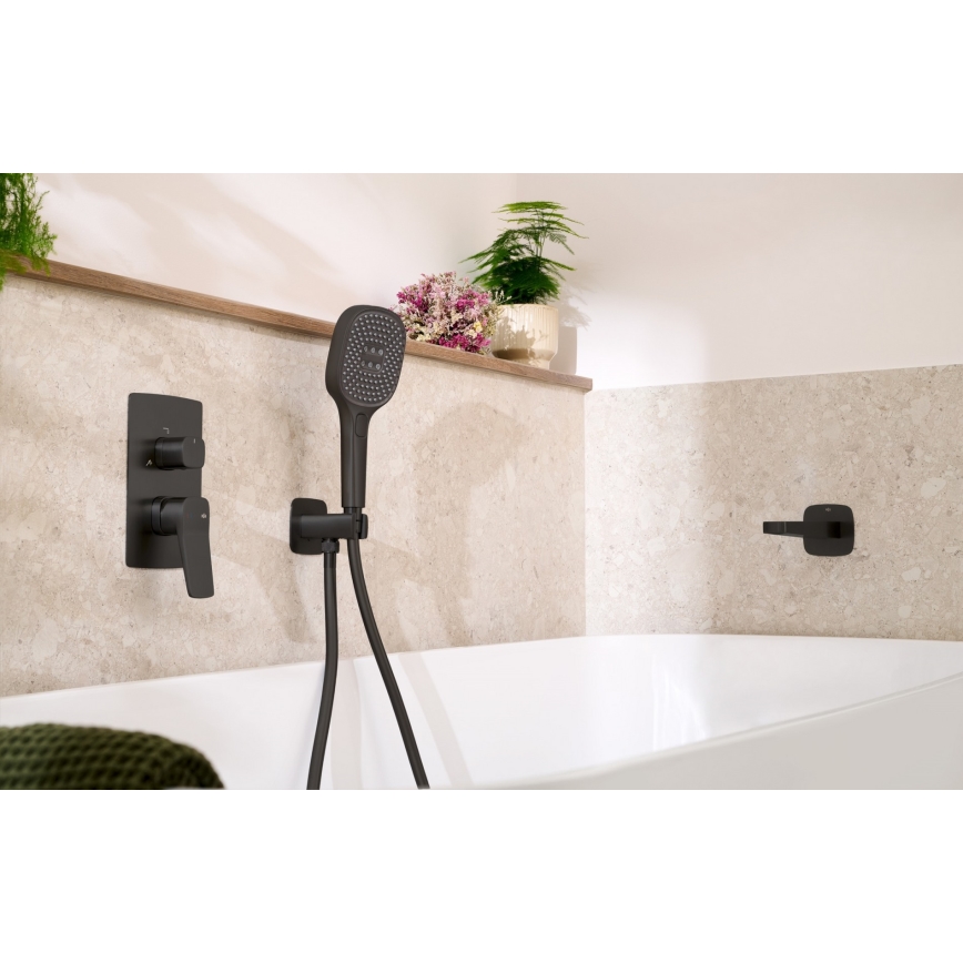 KFA Armatura 4529-301-81 - Conjunto de duche com misturador encastrado MALAGA preto