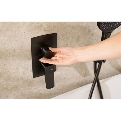 KFA Armatura 4529-301-81 - Conjunto de duche com misturador encastrado MALAGA preto