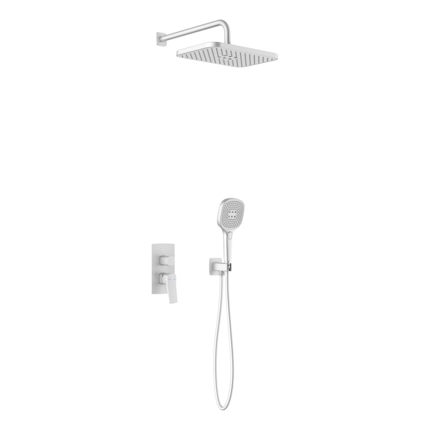 KFA Armatura 4529-501-44 - Conjunto de duche com misturador encastrado MALAGA branco