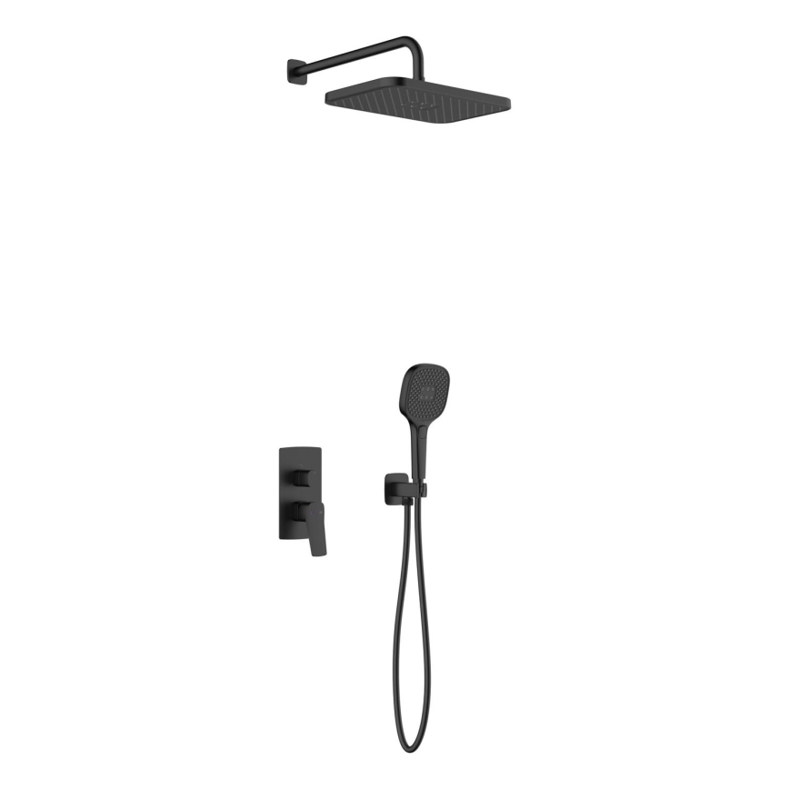KFA Armatura 4529-501-81 - Conjunto de duche com misturador encastrado MALAGA, preto