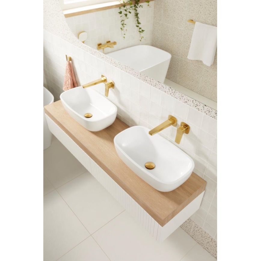 KFA Armatura 4529-810-31 - Misturador de lavatório para instalação encastrada MALAGA, dourado escovado