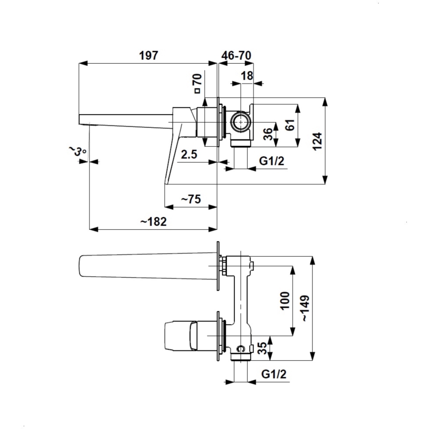 KFA Armatura 4529-810-34 - Misturador de lavatório para instalação embutida MALAGA rose gold