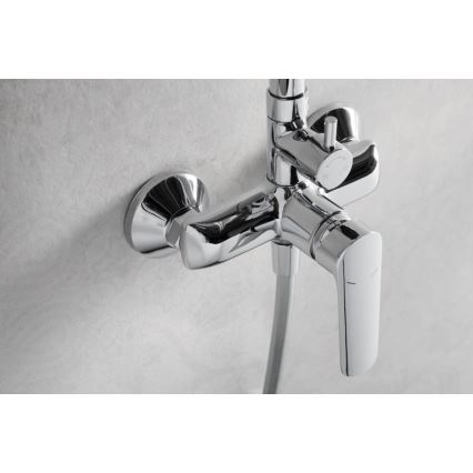 KFA Armatura 5026-910-00 - Conjunto de chuveiro com torneira TANZANIT cromado brilhante