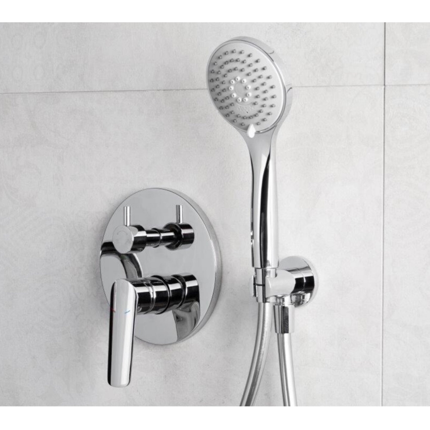 KFA Armatura 5029-501-00 - Conjunto de duche com torneira embutida TANZANIT cromado brilhante