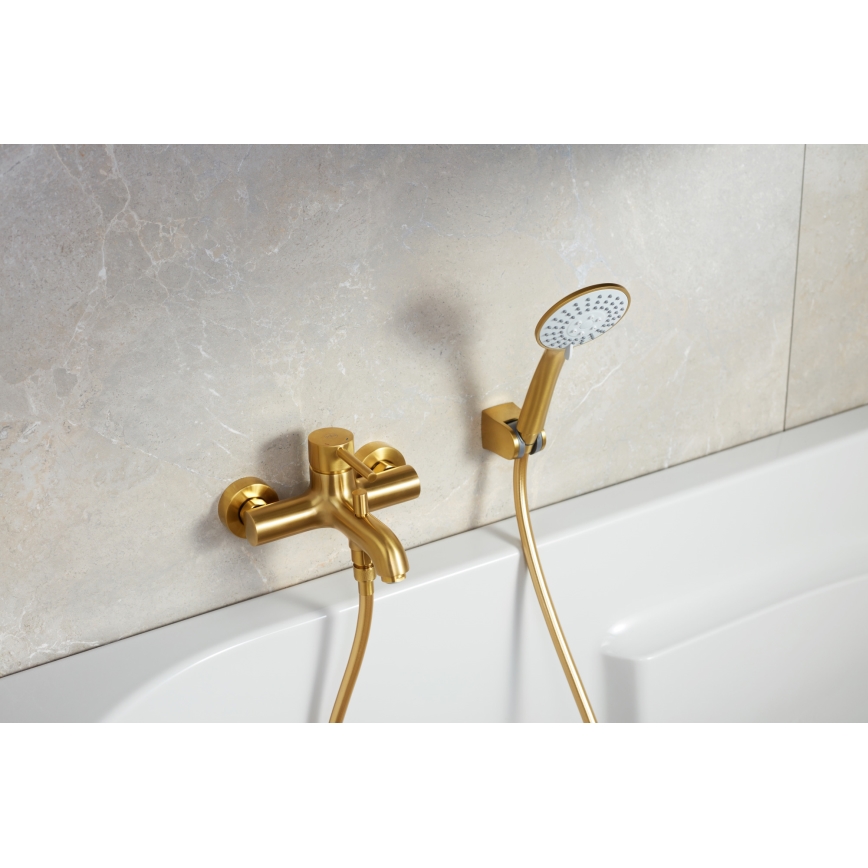 KFA Armatura 5034-010-31 - Misturador de banheira MOZA dourado escovado