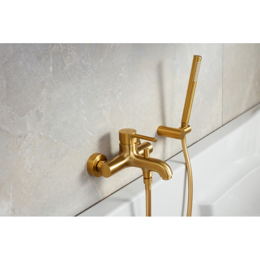 KFA Armatura 5034-010-31 - Misturador de banheira MOZA dourado escovado
