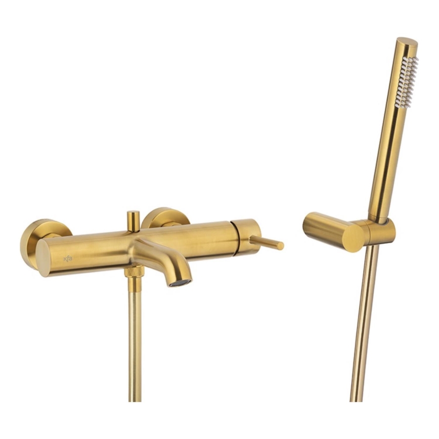 KFA Armatura 5034-520-31 - Conjunto de casa de banho com torneira MOZA solo dourado