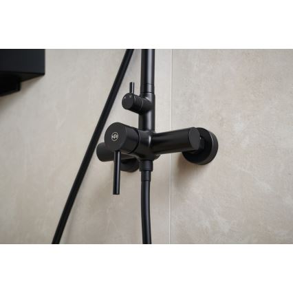 KFA Armatura 5036-910-81 - Conjunto de chuveiro com torneira MOZA latão/mate preto