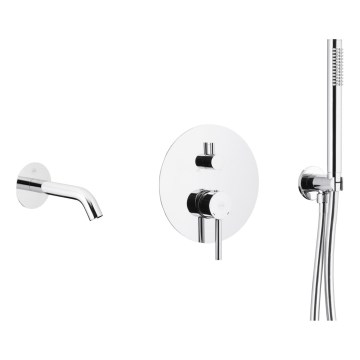 KFA Armatura 5039-401-00 - Conjunto para banheira com torneira embutida MOZA cromado brilhante