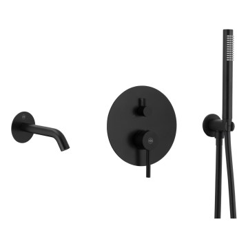 KFA Armatura 5039-401-81 - Conjunto para banheira com torneira embutida MOZA mate preto