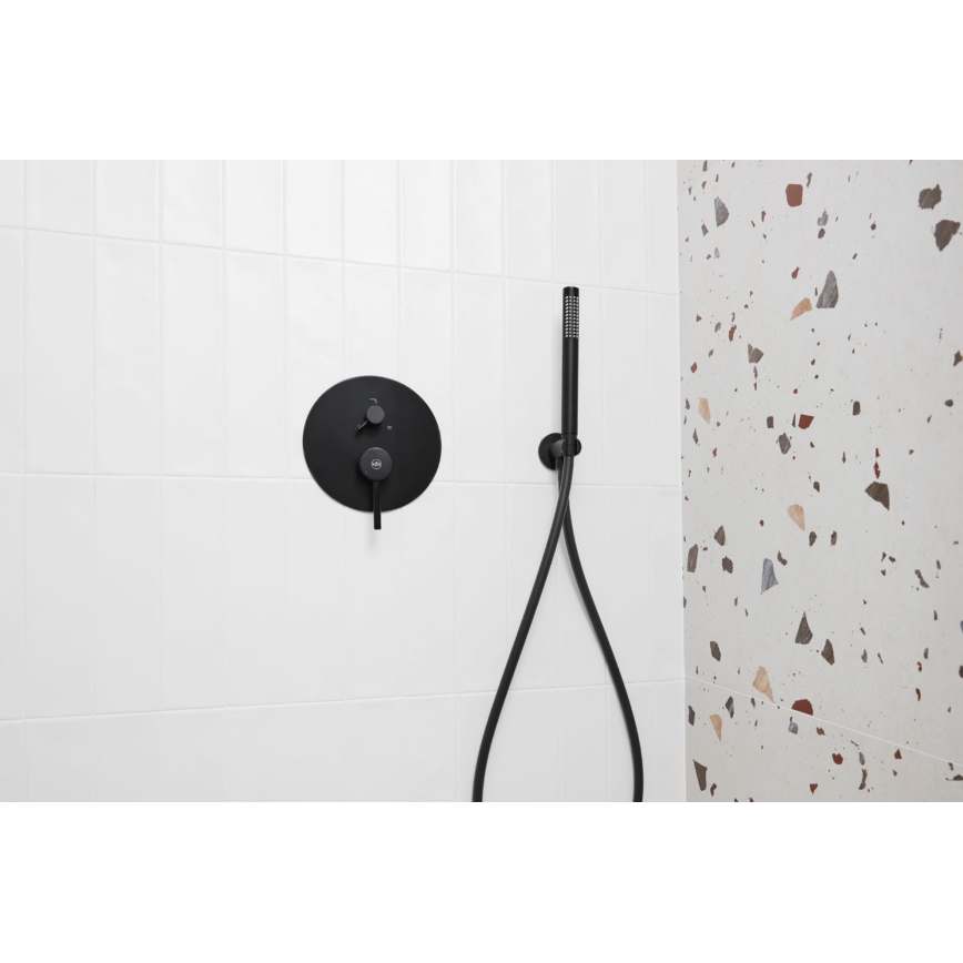 KFA Armatura 5039-501-81 - Conjunto de duche com torneira embutida MOZA mate preto