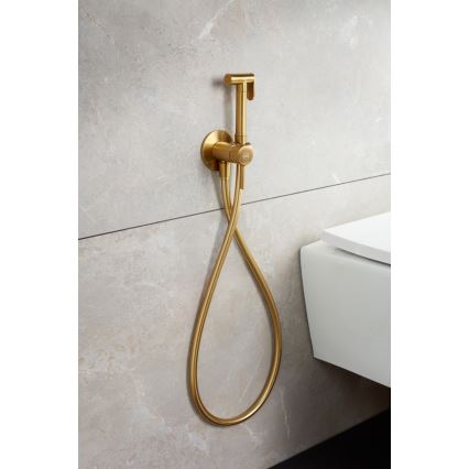 KFA Armatura 5039-512-31 - Torneira de bidé com chuveiro para instalação embutida MOZA solo dourado