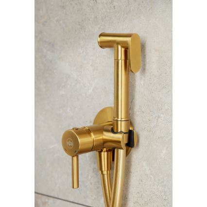 KFA Armatura 5039-512-31 - Torneira de bidé com chuveiro para instalação embutida MOZA solo dourado