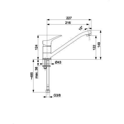 KFA Armatura 5243-915-00 - Torneira para lava-loiça MORRIS cromado brilhante