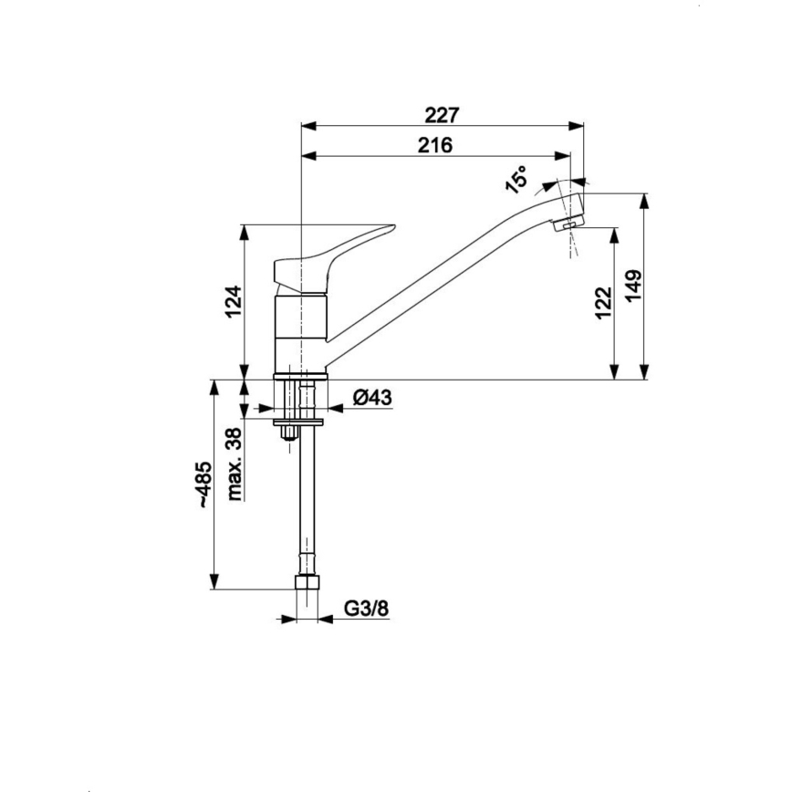 KFA Armatura 5243-915-00 - Torneira para lava-loiça MORRIS cromado brilhante