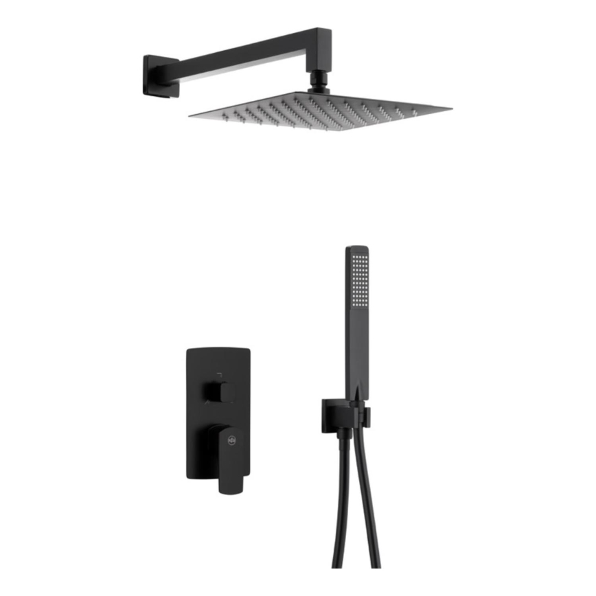 KFA Armatura 5539-511-81 - Conjunto de duche com torneira embutida MOKAIT latão/mate preto