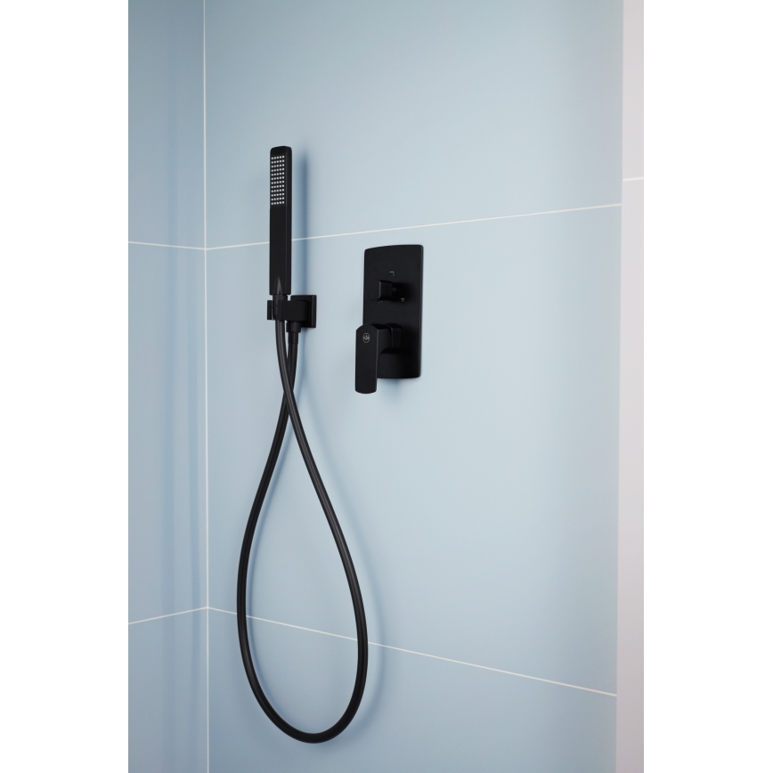 KFA Armatura 5539-511-81 - Conjunto de duche com torneira embutida MOKAIT latão/mate preto