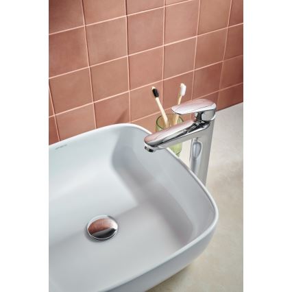 KFA Armatura 5552-712-00 - Misturador para lavatório + válvula de escoamento com transbordo OTAVA 30,2 cm cromo brilhante