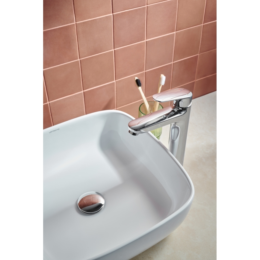 KFA Armatura 5552-712-00 - Misturador para lavatório + válvula de escoamento com transbordo OTAVA 30,2 cm cromo brilhante