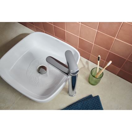 KFA Armatura 5552-712-00 - Misturador para lavatório + válvula de escoamento com transbordo OTAVA 30,2 cm cromo brilhante