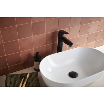 KFA Armatura 5552-712-81 - Torneira do lavatório + resíduos com descarga OTAVA 30,2 cm mate preto