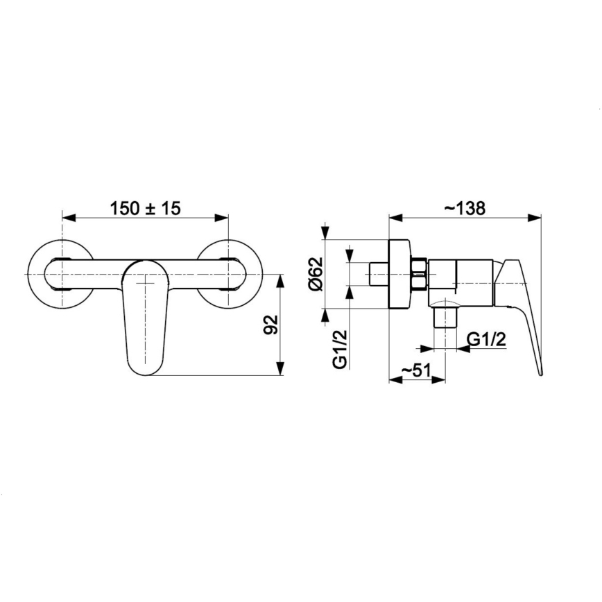 KFA Armatura 5556-010-00 - Torneira de duche OTAVA cromado brilhante