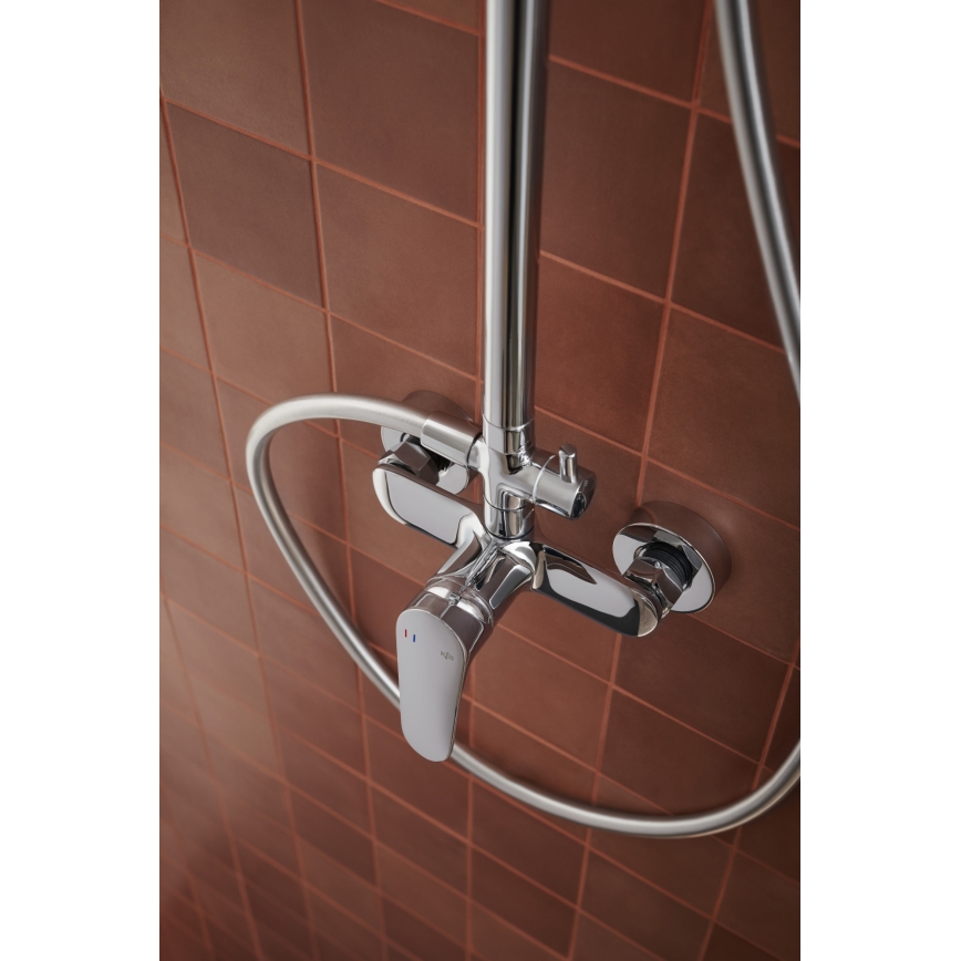 KFA Armatura 5556-910-00 - Conjunto de chuveiro com torneira OTAVA cromado brilhante
