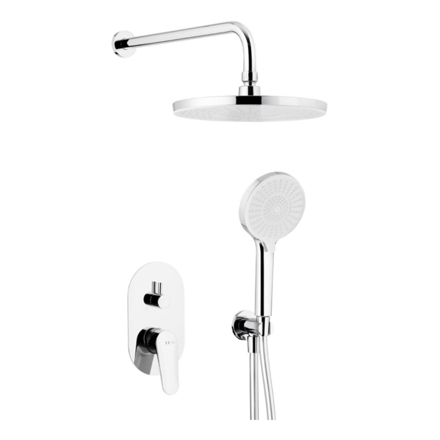 KFA Armatura 5559-501-00 - Conjunto de chuveiro com torneira embutida OTAVA cromado brilhante