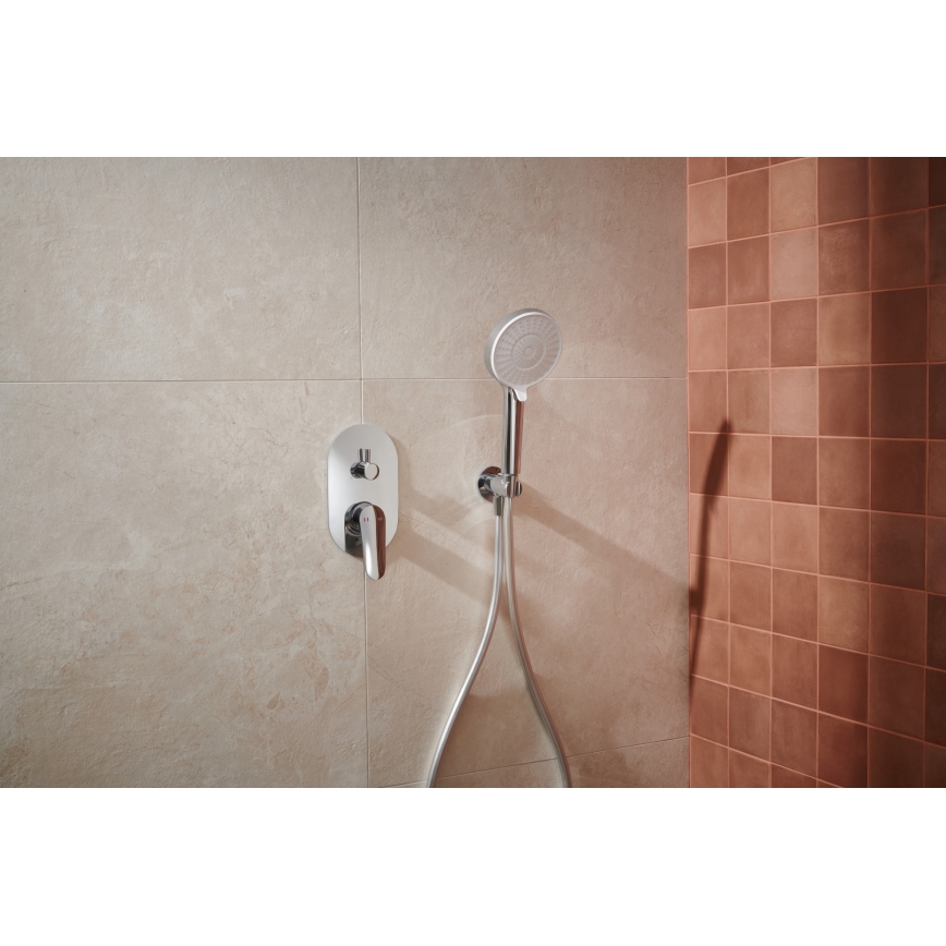 KFA Armatura 5559-501-00 - Conjunto de chuveiro com torneira embutida OTAVA cromado brilhante