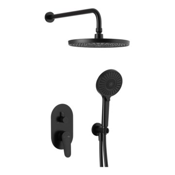 KFA Armatura 5559-501-81 - Conjunto de chuveiro com torneira embutida OTAVA mate preto