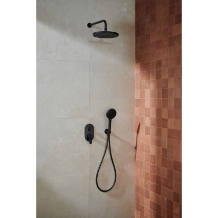 KFA Armatura 5559-501-81 - Conjunto de chuveiro com torneira embutida OTAVA mate preto
