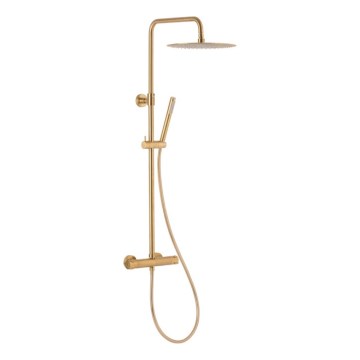 KFA Armatura 5736-920-31 - Conjunto de chuveiro com torneira termostática MOZA solo dourado